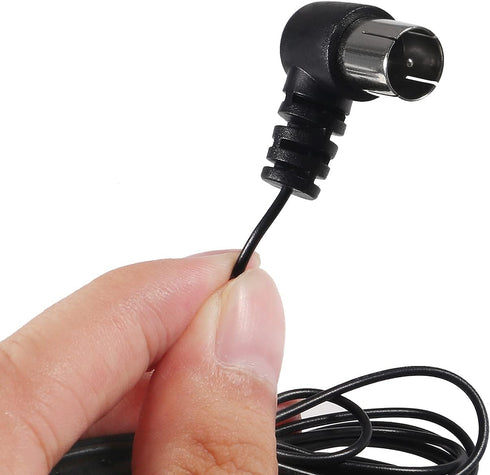 FM Antenna for Indoor Stereo Receiver, 75 Ohm FM Radio Antenna with Adapter for Bluetooth Stereo Receiver Music System,