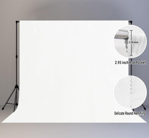 LYLYCTY 10x10FT White Large Screen Backdrop for Photography Zoom Meeting, Game Live Steaming and Photo Studio Shooting