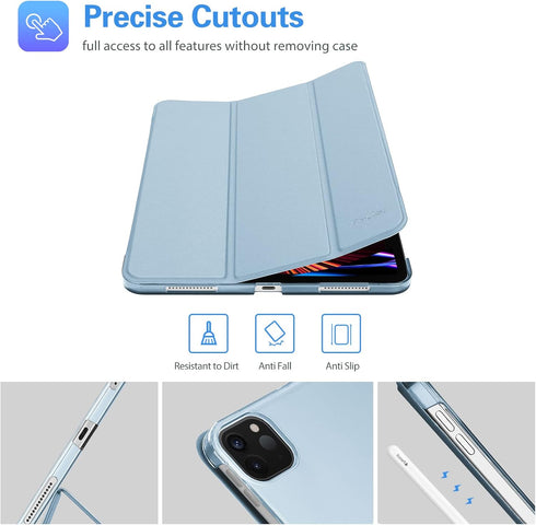 ProCase Slim Stand Hard Back Shell Cover for iPad Pro 11 Inch (2022/2021/2020/2018), Smart Cover for 4th Gen 2022 / 3rd