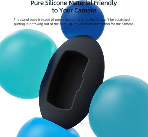 SWITMH Insta360 X3 Silicone Based Desktop Protection for Panoramic Action Camera Accessories Silicone Base