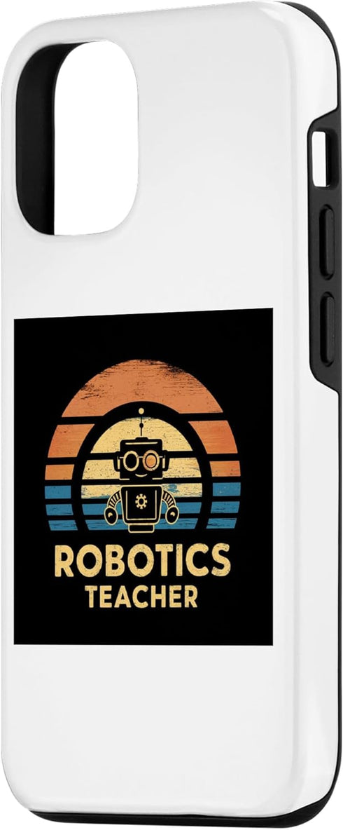 iPhone 14 Robotics Teacher Stem School Vintage Cute Robot Stem Tee Case