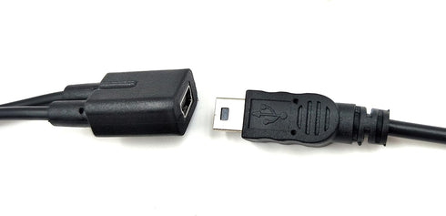 Duttek Mini USB Multi Charging Cable, 10 inch Y Splitter Cable, Mini USB Female to Micro USB Male 2 in 1 Cord Black