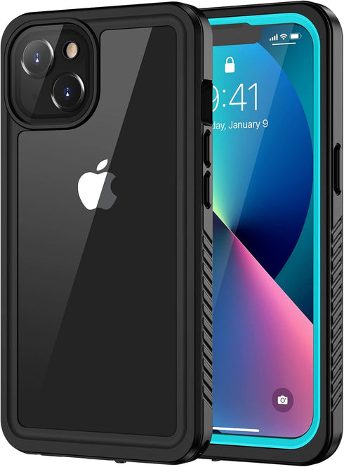 Lanhiem iPhone 13 Case, IP68 Waterproof Dustproof Shockproof with Built-in Screen Protector, Full Body Sealed Cover -