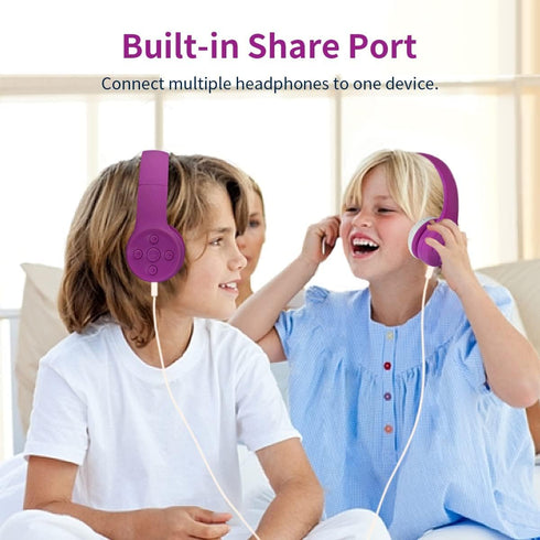Toddler Wireless Headphones, Bluetooth Kids Headphones with 93db Volume Limited, Foldable with Built-in Mic for Cell