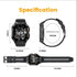 Military Smartwatch for Men, 1.96" AMOLED Screen, Bluetooth Calls, IP68 Waterproof, Black & Orange Bands