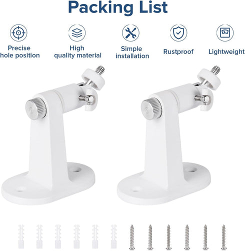 2Pack Wall Mount for eufyCam 2C/2C Pro, 2/2 Pro, 3C/S300, Adjustable Camera Mount Brackets for Indoor/Outdoor