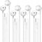 Wired Earbuds Headphones 4 Pack, 3.5mm Jack Ear Buds with Microphone, Compatible with Computer Laptop iPad Android