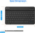Fintie 10-Inch Ultrathin Wireless Bluetooth Keyboard for iPad, Samsung Tablet, iPhone, Android, Black