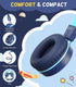 Kids Headphones, Upgrade USB Type C Kids Headphones for School, 94dB Volume Limit Wired On-Ear Headset for