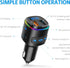 Upgraded Criacr V5.0 Bluetooth FM Transmitter for Car, QC3.0 Charge & 7 RGB Color LED Backlit Adapter