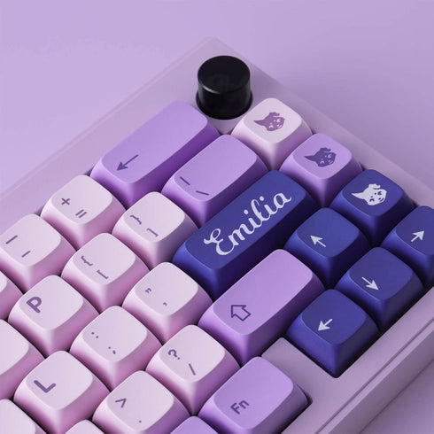 Hyekit PBT Keycaps, 132 Keycaps Cherry Profile Botanical Keycap for Cherry MX Mechanical Keyboards (Witch Emilia)
