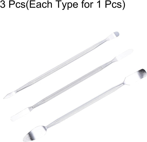 MECCANIXITY 3pcs Metal Spudger Kit Mini Crowbar Flat Head Stainless Steel Pry Bar Tools for Mobile Phone Repair