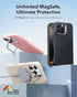 ESR 16 16 for iPhone Pro Max Case, Silicone Case with Stand, Compatible with MagSafe, Built-in Camera Stash Stand