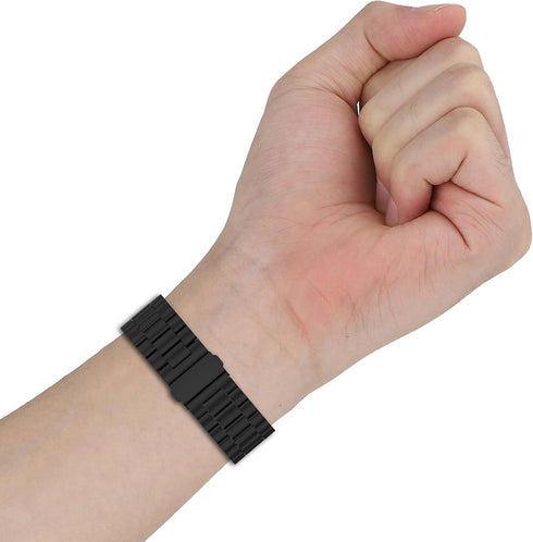 Smart Watch Bands Compatible with Amazfit Bip 5, Solid Stainless Steel Strap for Women Men, Metal Watch Link