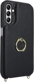 for Samsung Galaxy A13 5G Case with Card Holder and Strap, Crossbody Lanyard, Ring Stand, Snap Clasp, Phone Wallet