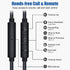 Mono Earbud with Mic & Control, Wired One Ear Headset for Cell Phones & Laptops, Over Ear Hook, Ideal for Sports &