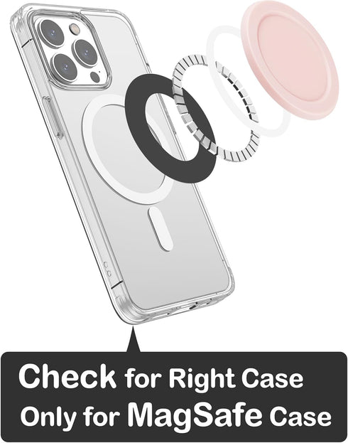 metisinno Magnetic Base Basic Compatible with PopSocket Phone Grips and iPhone MagSafe Cases, Pink