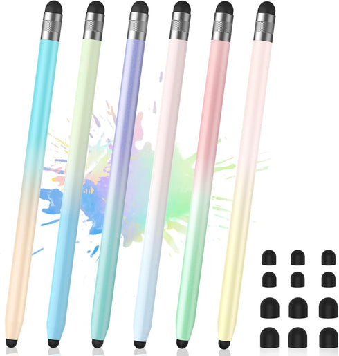 YUDIANMIE 6Pcs Stylus, Stylus Pen for Touchscreen, 2-in-1 Stylus Pen for iPad, High