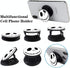3 Pack Multifunction Cell Phone Stand Holder and Grip, Cute White Black Cartoon Foldable Phone Kickstand Mount