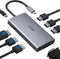 USB C Docking Station Dual Monitor Adapter for Dell HP, 8 in 1 USB C Hub Dongle to 4K HDMI+DP+VGA