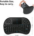 Mini Wireless Keyboard with Touchpad Mouse, 2.4GHz RGB LED Backlit Handheld Remote Control for PC