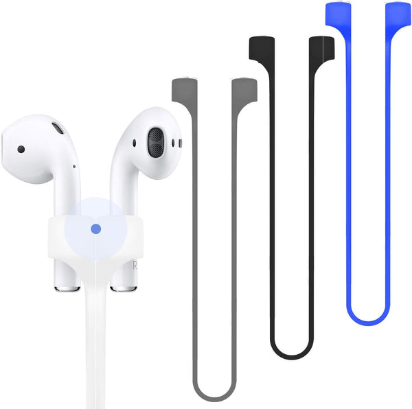 ABCOOL 4PCS Magnetic Anti-Lost Strap for AirPods 1 2 Pro - Colorful Soft Sport String Tether Lanyard, Silicone Wire