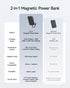 CUKTECH 10000mAh 20W 7.5W Pack 15/16/17 Magnetic Power Bank, Portable Charger, Fast Charging & Wireless, Built-in USB-C