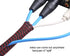 Alex Tech 10ft Cord Protector Wire Loom Tubing, 3/8 inch Split Sleeving for USB Cable, Blackred