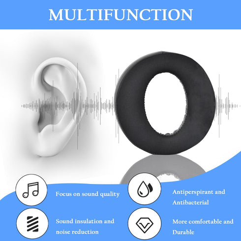 Adhiper Replacement Ear Pads for Sony Playstation 5 Pulse PS5 3D Headset, Black Cooling Gel Ear Cushions