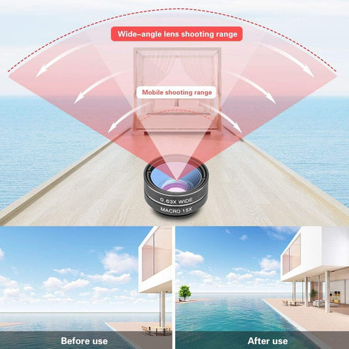 Godefa 14 1 14 13 12 11 Phone Camera Lens Kit, in Lenses with Selfie Light for iPhone Xs X Pro Samsung and Other