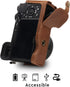 MegaGear MG1642 Ever Ready Genuine Leather Half Case for Sony Alpha A6100, A6400 - Brown