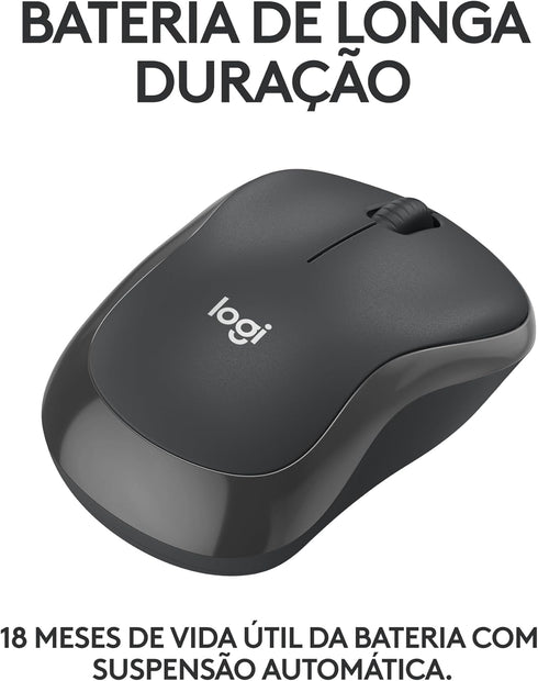 Logitech M240 Silent Bluetooth Mouse, Wireless, Compact, Portable, Smooth Tracking, Compatible with PC, Mac, Laptop