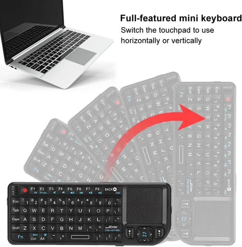 2.4G Pocket Mini Keyboard - Mini USB Keyboard with Touchpad Mouse for Windows 2000/XP/Vista/7/OS 10.x