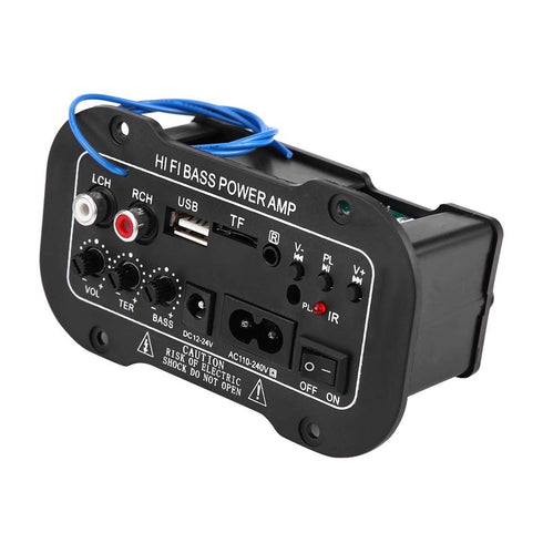 Qiilu Bluetooth HiFi Amplifier, 5 Inch Auto Car Digital Bluetooth Amplifier HiFi Bass High Power Stereo Audio AMP
