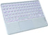 Wireless Bluetooth Keyboard with Touchpad, Portable Ultra Slim 7-Colors Backlit Keyboard, 10 inch Rechargeable for