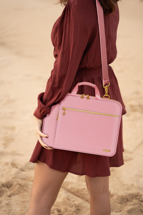Laptop Case Bag for Women Men, Waterproof Sleeve for MacBook/Dell/HP/Acer/ASUS/LG, Pink, 15-15.6 Inch