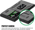Shockproof Phone Case for Samsung Galaxy S24 Ultra, Sliding Camera Cover & Ring Holder Kickstand, Black