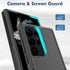 for Samsung Galaxy S23 Ultra Case: Dual Layer Heavy Duty Protective Cover with Screen Protector - Black