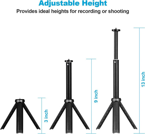 NexiGo Lightweight Mini Tripod for Camera/Phone/Webcam, Extendable Stand for Logitech Webcam C920 C922 C925e