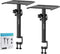 Set of 2 Height Adjustable Studio Monitor Speaker Stands, 12" to 18" with Desk Clamp for Desktop Use.