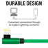 iPhone Lightning Charger 1 Pack 10 Ft Green Apple MFi Certified Nylon Braided Fast Charging Cable Compatible with