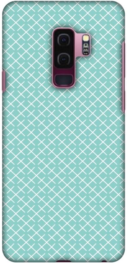 Amzer Slim Fit Hard Snap On Shell Case Back Cover with USB Type C Cable and Screen Cleaning Kit Skin for Samsung Galaxy S9 Plus - Checkered in Pastel HD Color, Ultra Light Back Case