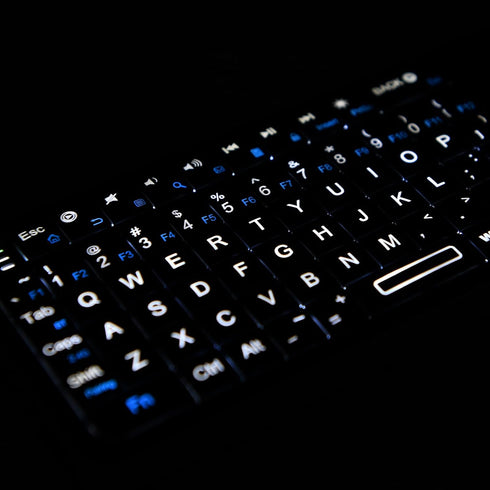 Rii K06 Mini Bluetooth Keyboard - Backlit 2.4GHz Wireless Keyboard with IR Learning, Portable Lightweight Touchpad,