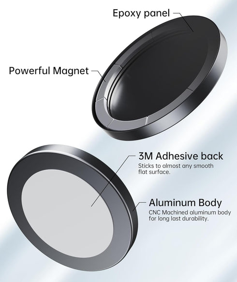 ARLIFE Sticky Magnetic Phone Wall Mount, Compatible with Magsafe iPhone 14/13/12 Mini Pro Max, Holder for All