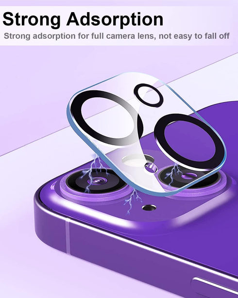 3 Pack iPhone 14 Plus & iPhone 14 Camera Lens Protector - 9H Tempered Glass, Ultra HD, Anti-Scratch, Case Friendly.