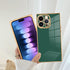 SAKUULO iPhone 13 Pro Case, Green Cute Gold Plating, Soft TPU Shockproof, Full Camera Protection Bumper Cover