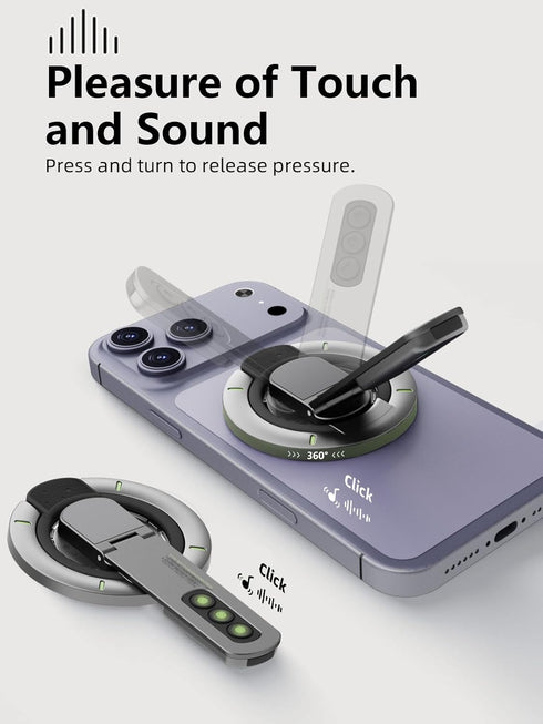 Jishane 17/16/15/14/13/12 Magnetic Phone Grip with Silicone Finger Ring, Phone Ring Holder Stand, Magnetic Grip