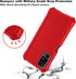 Ailiber Slim Rugged Case for Jitterbug Smart 4 & TCL 40T/40XL, Dual Layer, Shock-Absorbing TPU Bumper, Red.