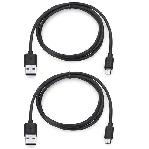 A15 S7 J7 S2 J3 S10, 3ft, 2-Pack Micro USB Old Android Phone Charger Cord for Samsung Galaxy Galaxy A Tab Black