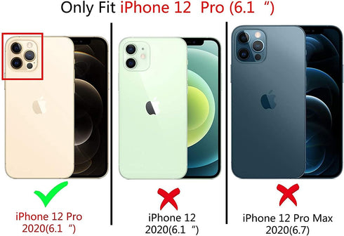 siduater Strap Holder Case for 6.1" iPhone 12 Pro, Clear Soft TPU Protective Shockproof Bumper